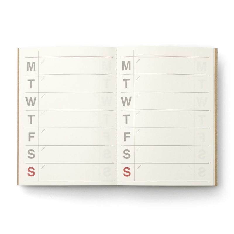 JSTORY Big Personal Wide Spaces Weekly Planner 28 Sheets Kraft - Image 2
